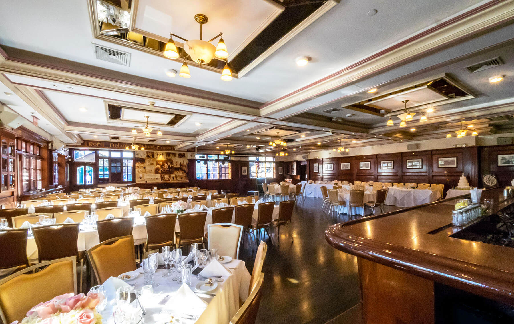 photo of banquet room with the bar
