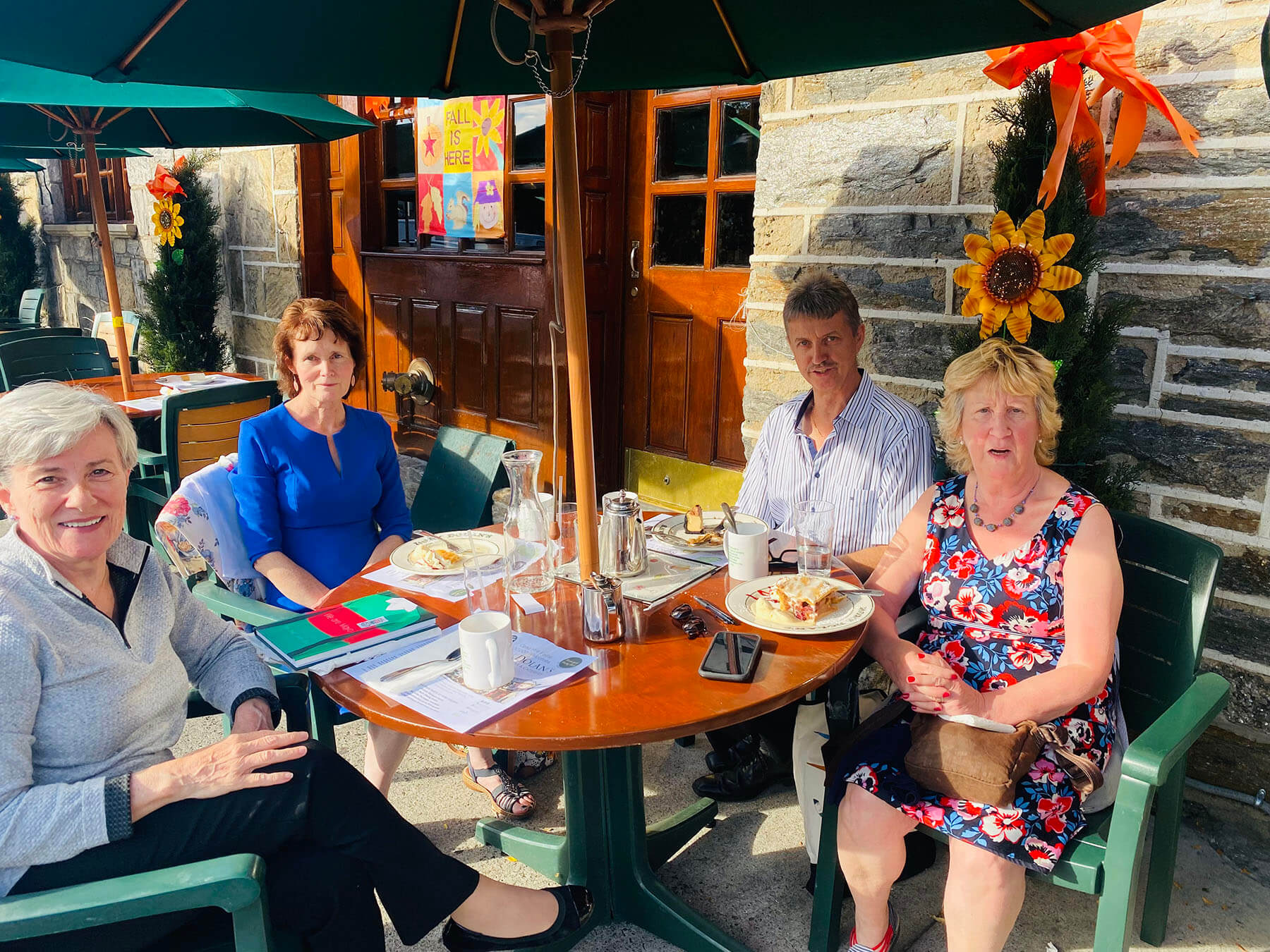 group photo at the bar