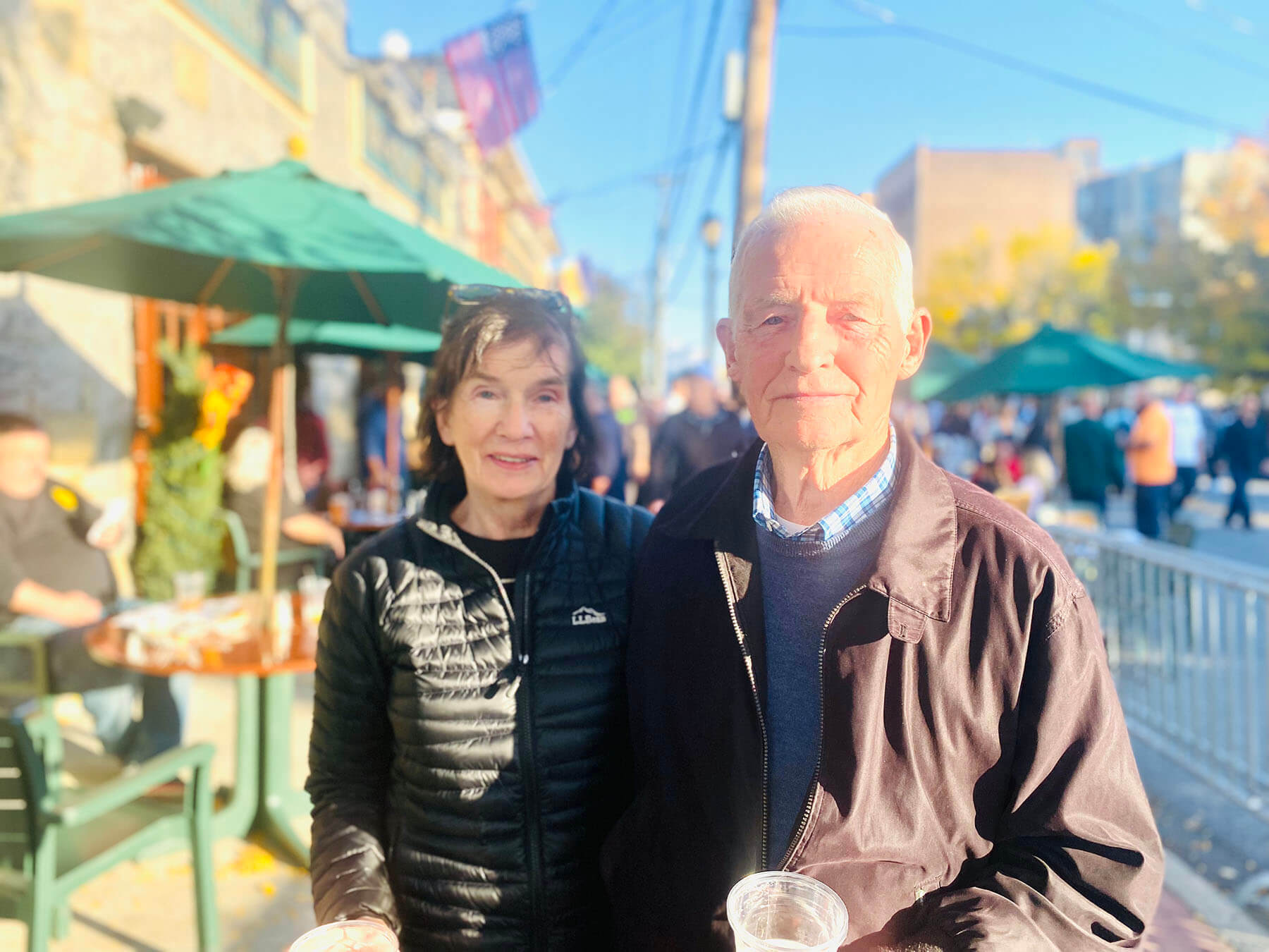 staff with two patrons