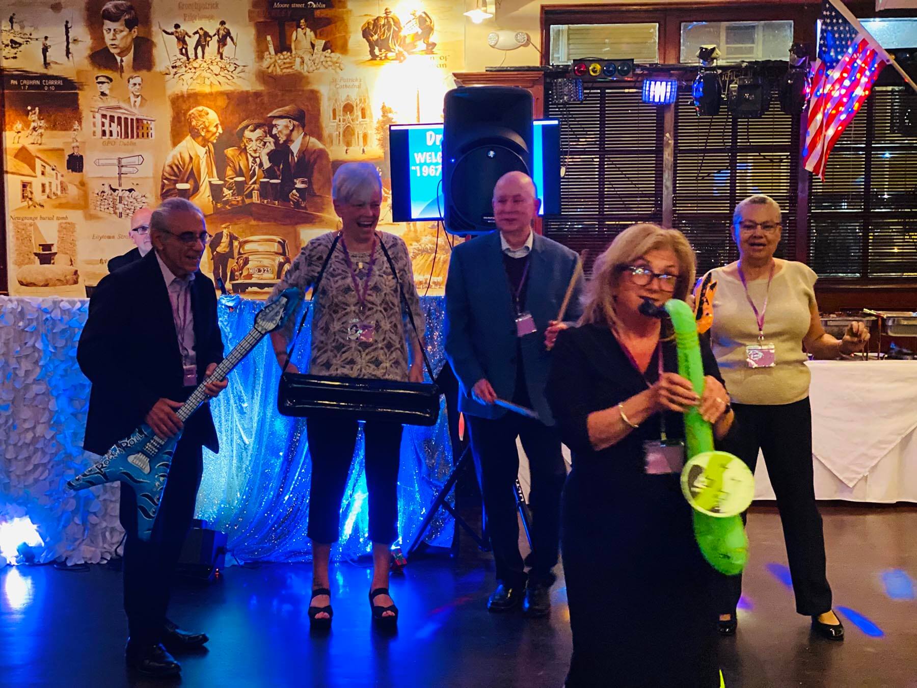 staff with two patrons