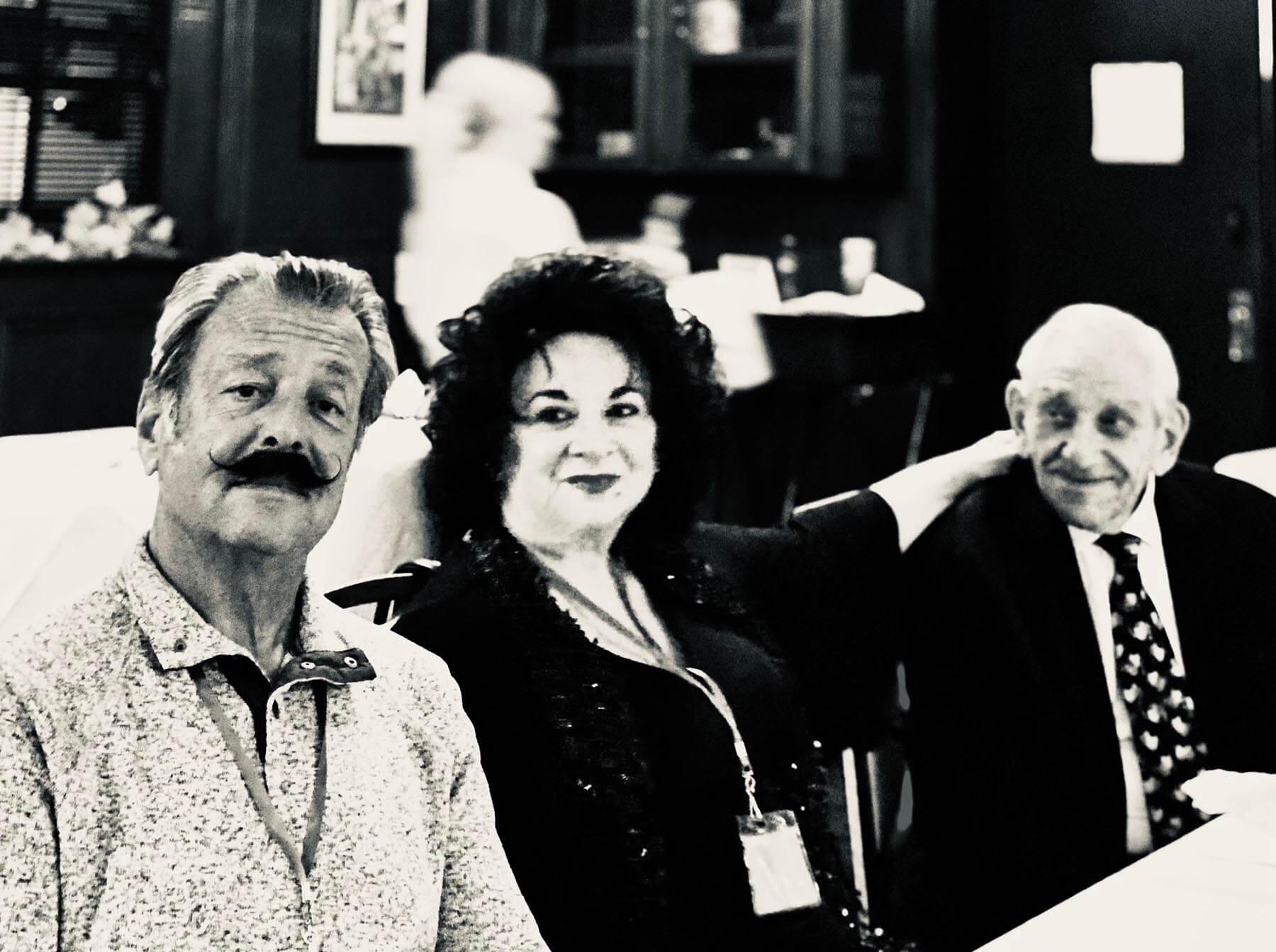 group photo at the bar