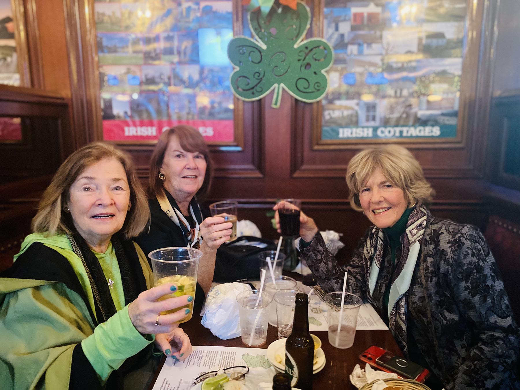 people gathered outside the building