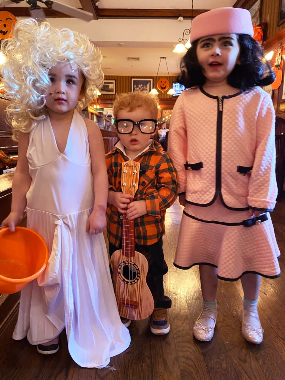 Photo of children in halloween costume