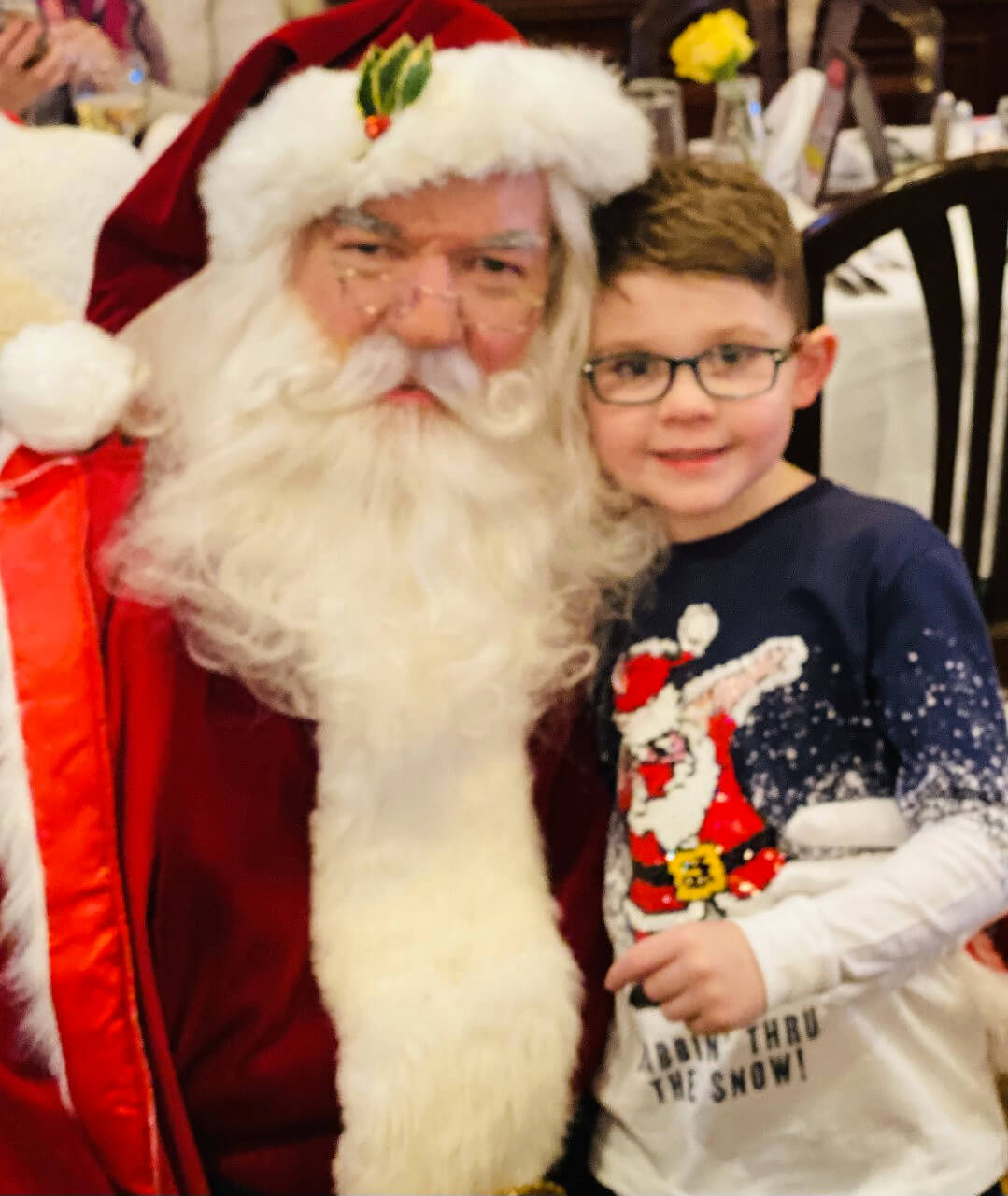 santa with a child