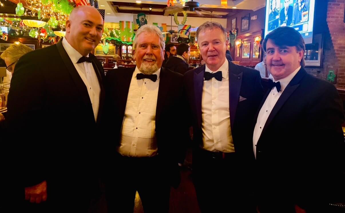 group photo at the bar