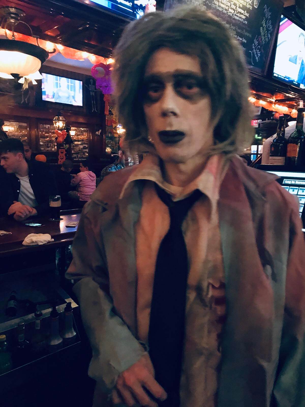 halloween costume - man in our bar