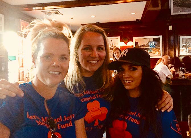 group photo at the bar