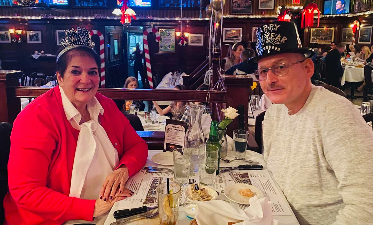 man and woman dining