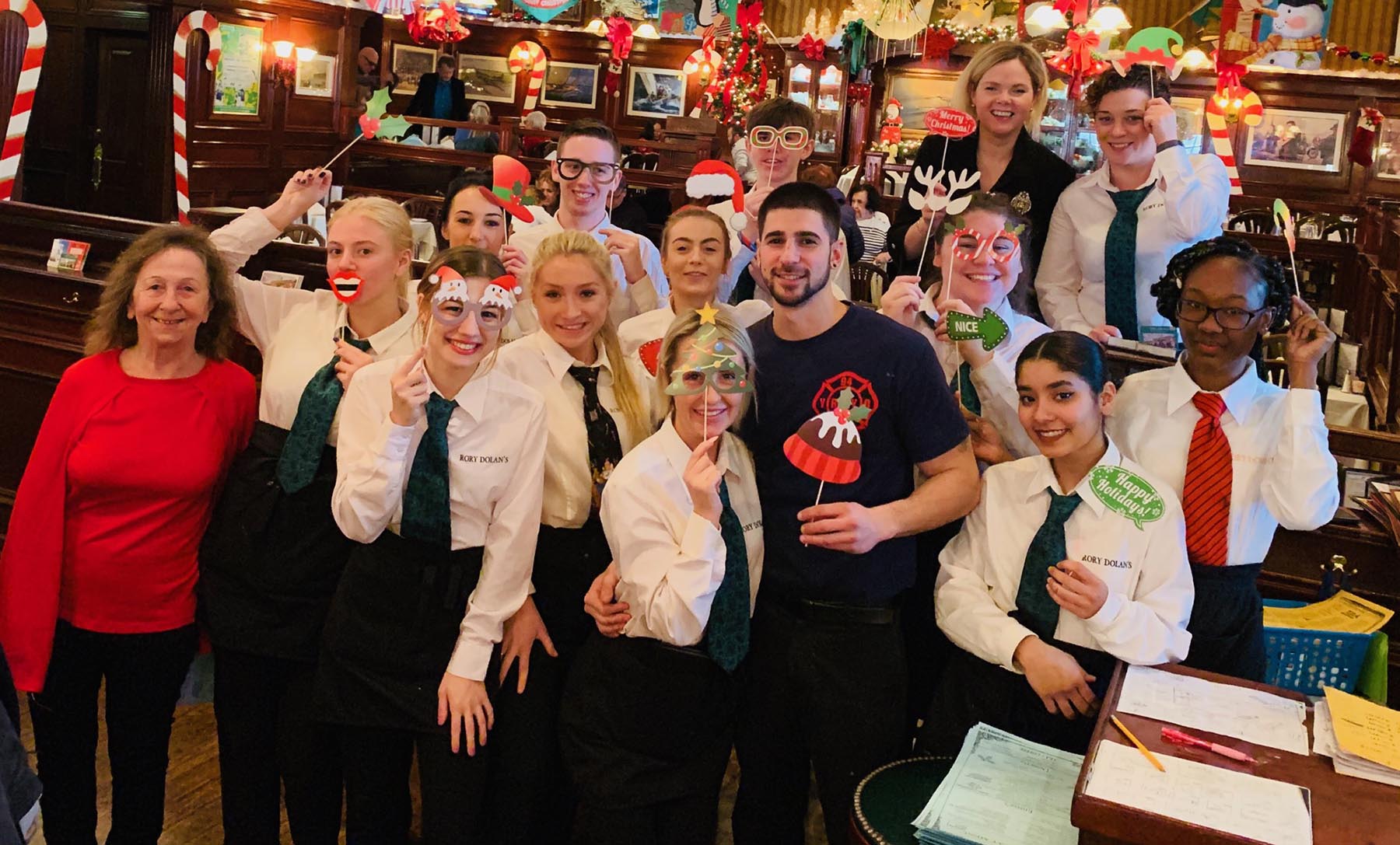 waiters in the dining room